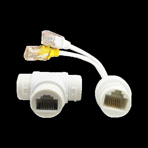 PoE-Kombinator und -Splitter RJ45 - Für IP-Kameras  - Weiße Farbe